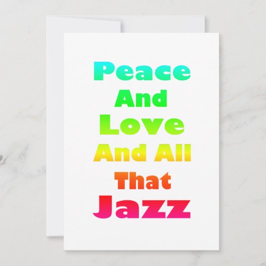 平和と愛と全ジャズ招待状 招待状 (正面)