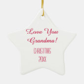 平和と愛と喜びのクリスマスオーナメント セラミックオーナメント (裏面)