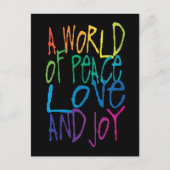 平和と愛と喜びの世界 ポストカード (正面)