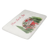 平和と愛と喜びクリスマストレーラーキャンパー バスマット (アングル)