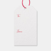 平和と愛と喜びクリスマスホリデーギフトラベル ギフトタグ (裏面)