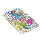 平和と愛と喜び1960年代レトロスタイル マグネット (右側)