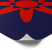 平和と愛と幸福のウォールアートを手に ポスター (角)