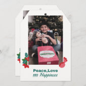 平和と愛と幸福のカードとメリークリスマス (正面/裏面)