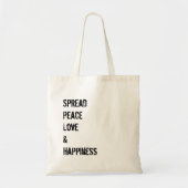 平和と愛と幸福のトート トートバッグ (正面)