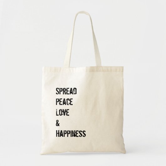 平和と愛と幸福のトート トートバッグ (正面)
