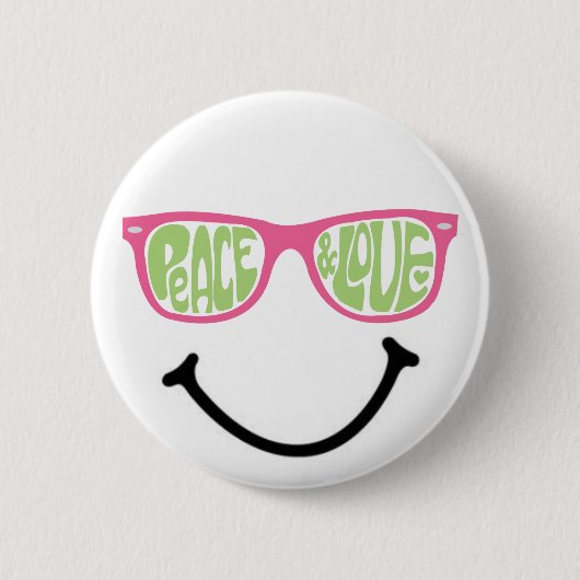 平和と愛と幸福 缶バッジ (正面)