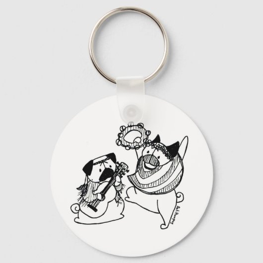 平和と愛と歌 キーホルダー (正面)