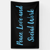 平和と愛と社会事業 横断幕 (縦)