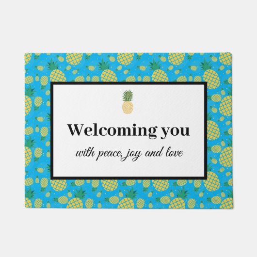 平和と愛に満ちた心で迎え入れる ドアマット (正面)