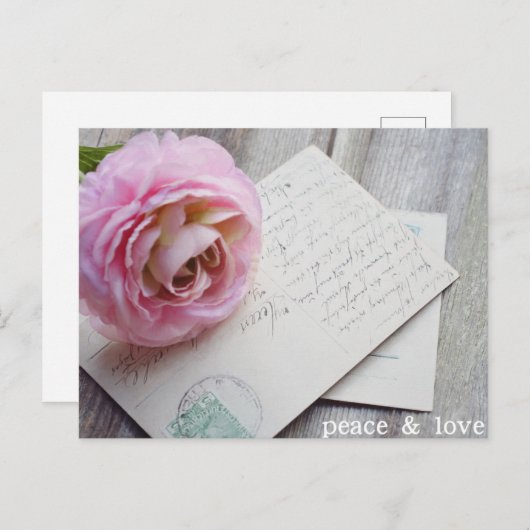 平和と愛のはがき、素晴らしいはがき ポストカード (正面/裏面)