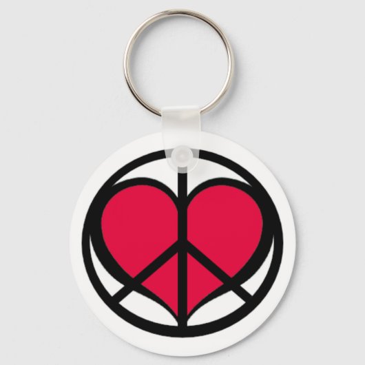 平和と愛のキーチェーン キーホルダー (正面)