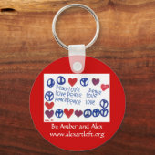 平和と愛のキーチェーン キーホルダー (正面)