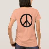 平和と愛のシャツ Tシャツ (裏面)