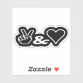 平和と愛のステッカー シール (シート)