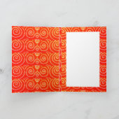 平和と愛のデイジーヒッピーボホオリジナルグリーティング カード (内部)