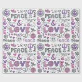 平和と愛のドードル ラッピングペーパー (フラット)