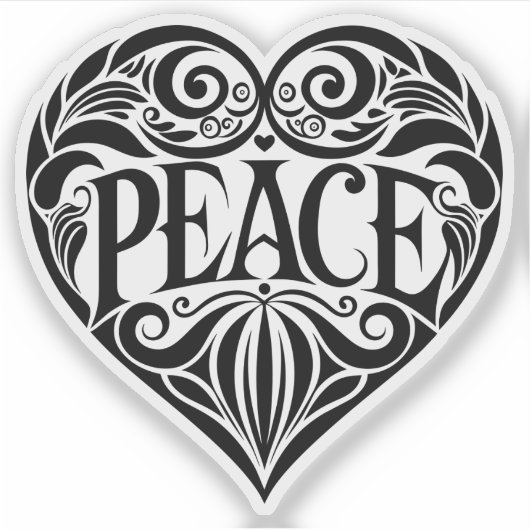 平和と愛のビニールのシール シール (正面)