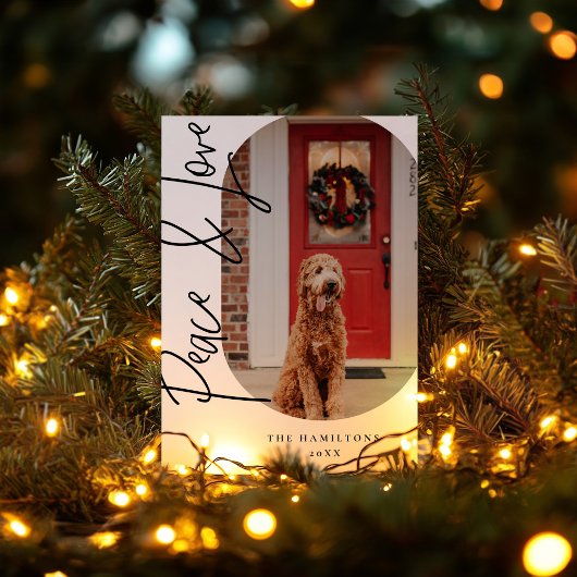 平和と愛のミニマモダンリストカード シーズンカード