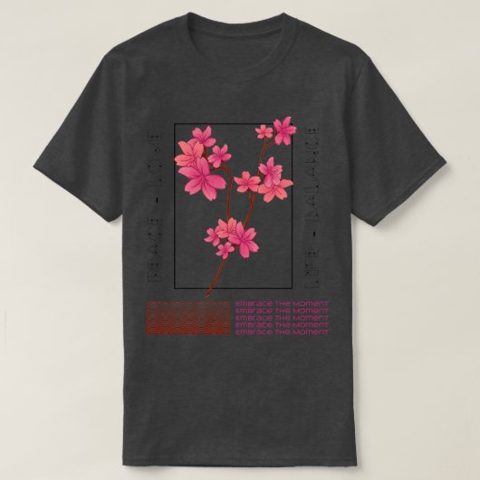 平和と愛のライフバランス Tシャツ (デザイン正面)