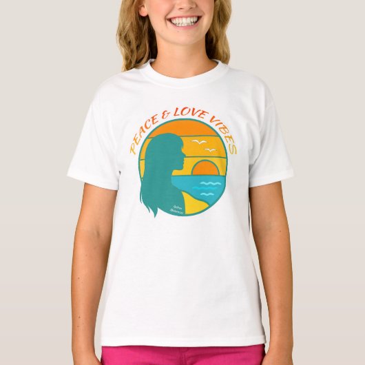 平和と愛のヴィベス Tシャツ (正面)