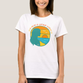 平和と愛のヴィベス Tシャツ