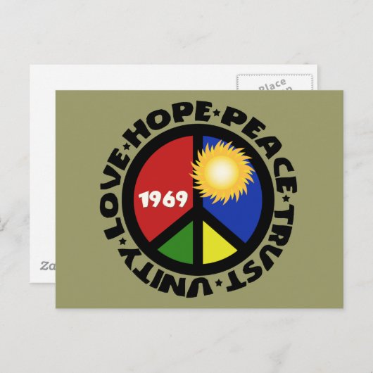 平和と愛の一体性を願う ポストカード (正面/裏面)