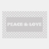 平和と愛の休日のシール 長方形シール (正面)