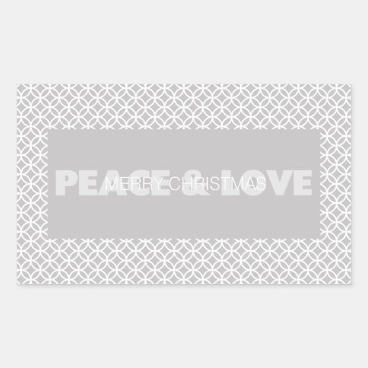 平和と愛の休日のシール 長方形シール (正面)