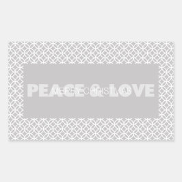 平和と愛の休日のシール 長方形シール