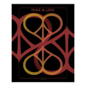 平和と愛の光沢のあるポスター ポスター (正面)