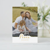 平和と愛の写真クリスマスカード サンキューカード (スタンド正面)