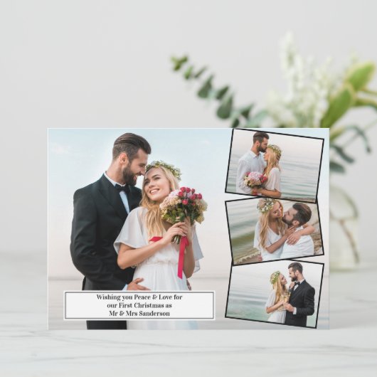 平和と愛の初めてのクリスマスMr.Mr.And Mrs.Photo シーズンカード (スタンド正面)