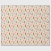 平和と愛の多文化ハンドパターン ラッピングペーパー (フラット)