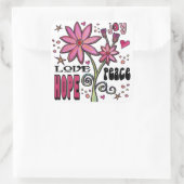 平和と愛の希望と花 スクエアシール (バッグ)