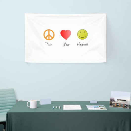 平和と愛の幸せ 横断幕 (トレードショー)