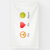 平和と愛の幸せ 横断幕 (縦)