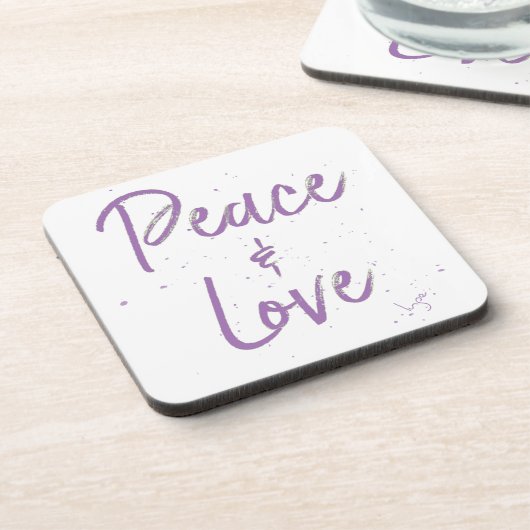 平和と愛の紫 コースター (左側)