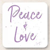 平和と愛の紫 コースター (正面)