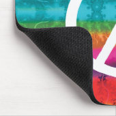 平和と愛の絞り染めストライプ マウスパッド (コーナー)