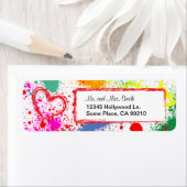 平和と愛の絵を描（ばちゃばちゃ）跳ねる（カスタマイズ可能） ラベル (インサイチュ)