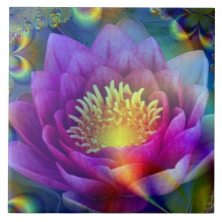 平和と愛の聖なる花 タイル