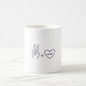 『平和と愛の贈り最高の物』 コーヒーマグカップ (中央)