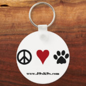 平和と愛の足のキーチェーン キーホルダー (正面)