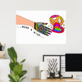 平和と愛を願う ポスター (ホームオフィス)