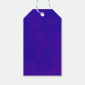 平和と愛タイポグラフィレインボーハンドピースサイン ギフトタグ (裏面)