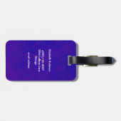 平和と愛タイポグラフィレインボーハンドピースサイン ラゲッジタグ (裏面横)