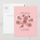 平和と愛ドラゴンフライ ポストカード (正面/裏面)