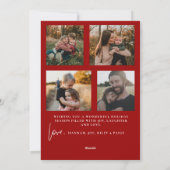 平和と愛ミニマルモダンリストカードブルゴーニュ シーズンカード (裏面)