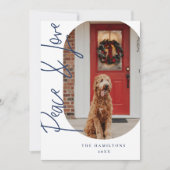 平和と愛ミニマルモダンリストカード海軍 シーズンカード (正面)